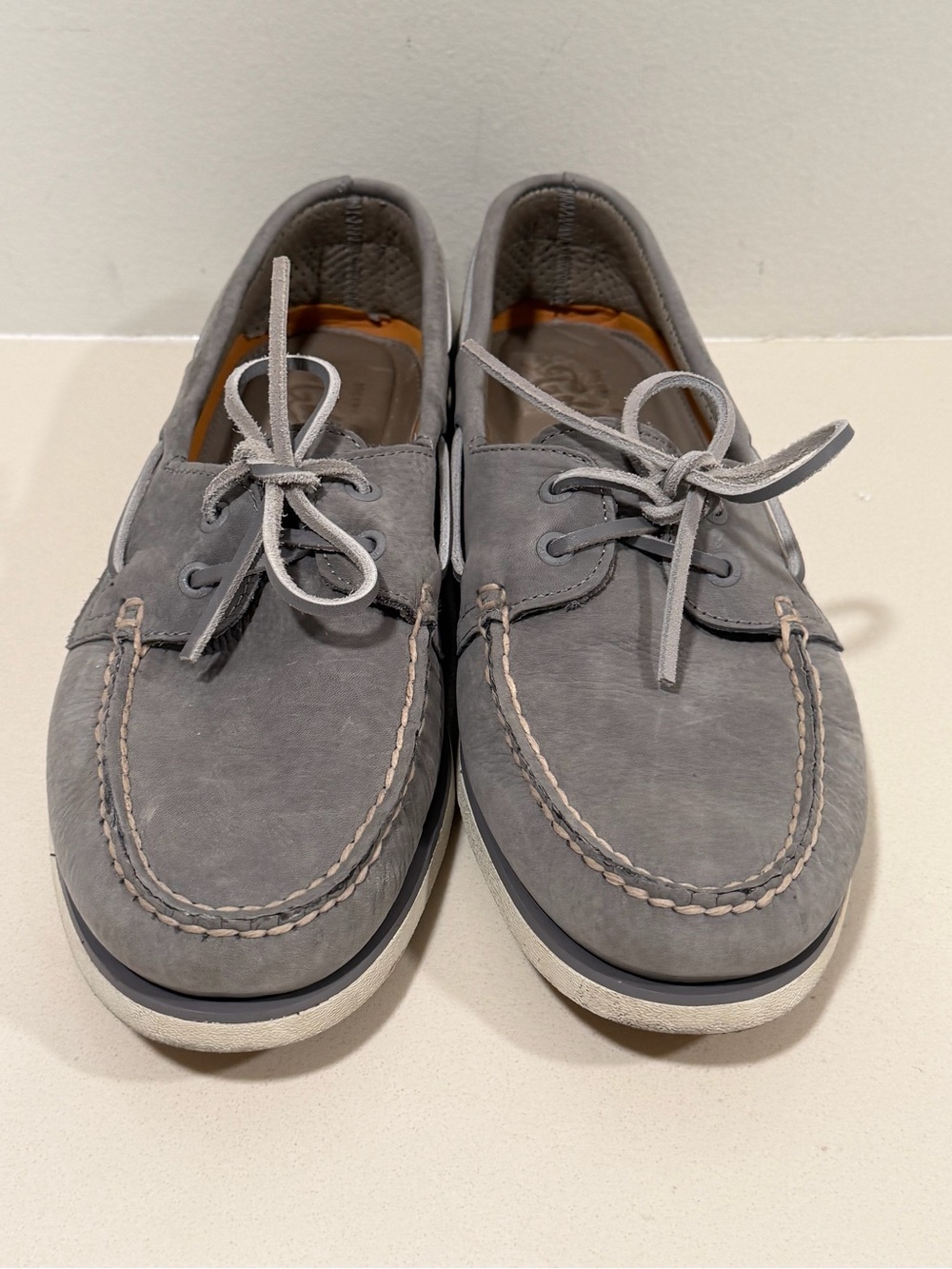 Sperry Gold Cup Men’s Size 12 Gray Leather Boat Shoes 2-Eye STS24499